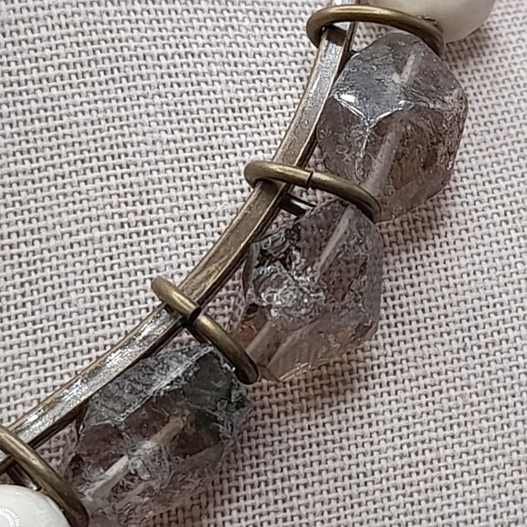 Chico's Collar Necklace, Semi-Precious Stones, 16", NWT, Made in India - Picture 3 of 13